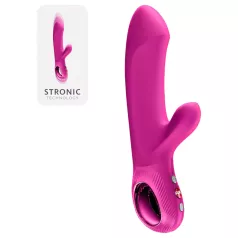   Fun Factory Bi Stronic Embrace - stötande vibrator med klitorisklämmor (rosa)