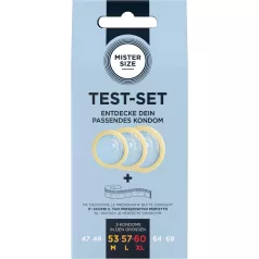   Mister Size Testset - kondomprovsats med mätningsband (3 st)
