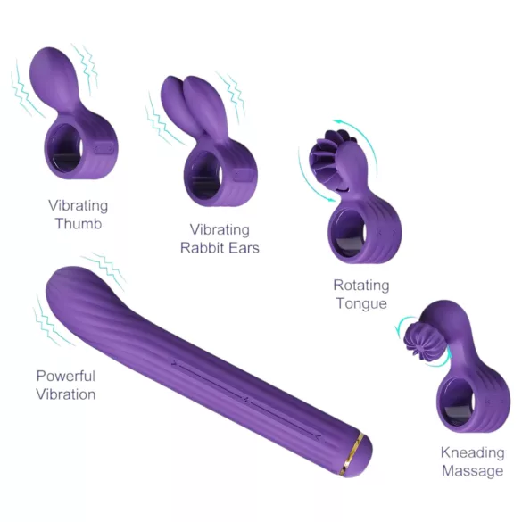 Magic Stick S1 - vibrator med flera funktioner - lila