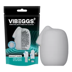 VIBEGGS - vibrerande äggmasturbator - med nuppror - vit