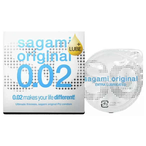 Sagami Original 0,02 - kondom - extra glidmedel - 55mm - 1 st