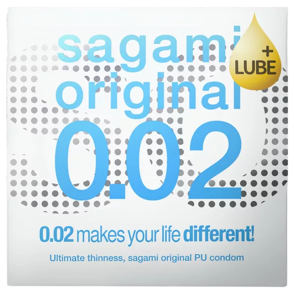 Sagami Original 0,02 - kondom - extra glidmedel - 55mm - 1 st