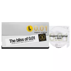 Sagami Original 0,01 L - kondom - ultratunn - 58mm - 5 st