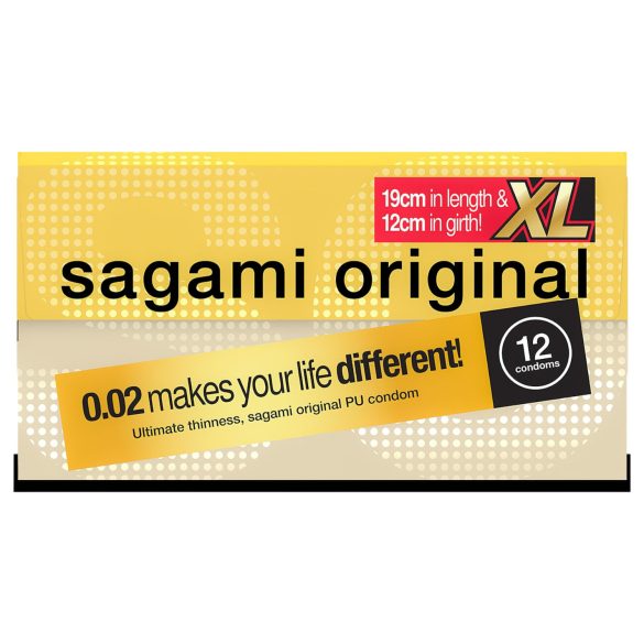 Sagami Original 0,02 XL - kondom - extra tunn - 61mm - 12 st