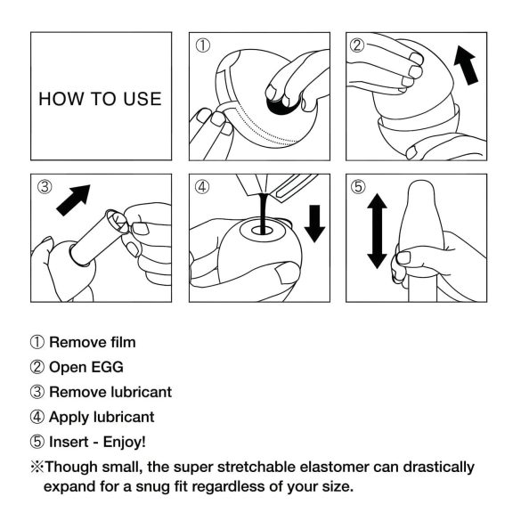 TENGA - onanitägg - diskret engångsmasturbator - vit