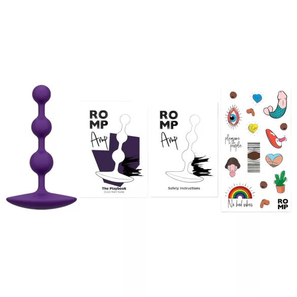 ROMP - analdildo med pärlor - silikon lila