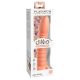 Dillio Wild Thing - Räfflad dildo (19 cm) - orange