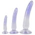 Crystal Clear - analträningsset dildo - 3 delar - transparent blå