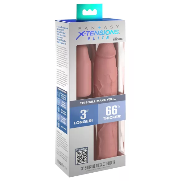 Pipedream - X-TENSION Elite 3 - penisförlängare som kan klippas till önskad längd (naturfärg)