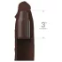 Pipedream - X-TENSION Elite 3 - penishylsa med testikelring (brun)