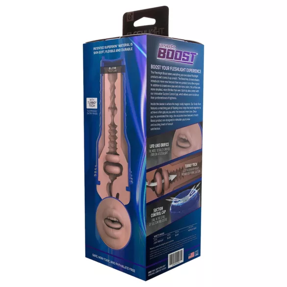 Fleshlight Boost Blow - realistisk mun onanator - naturfärg
