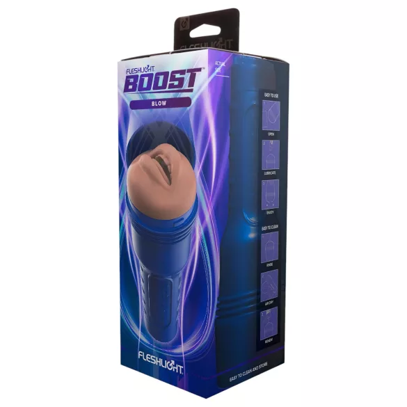 Fleshlight Boost Blow - realistisk mun onanator - naturfärg