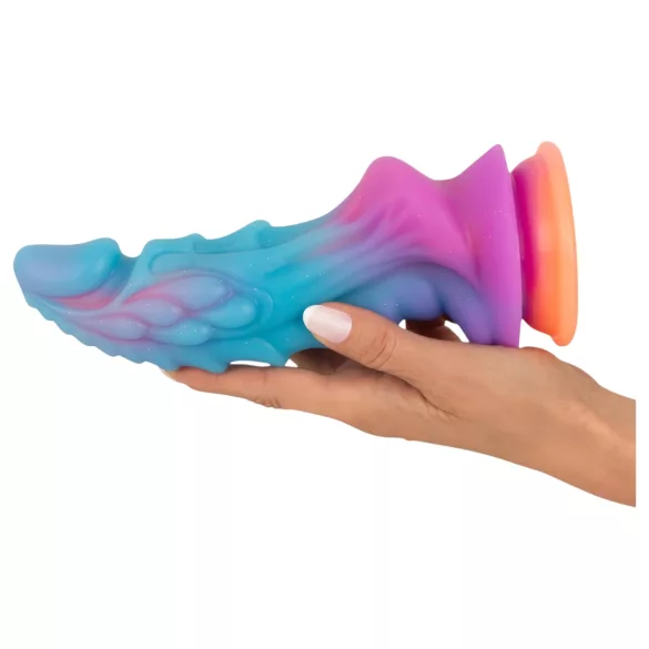 Beasty Cocks - dildo med utomjordiskt tema - silikon - blå/orange