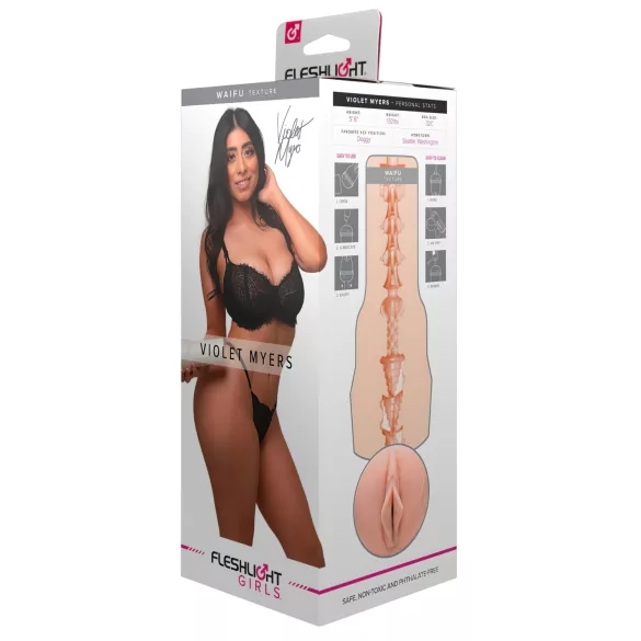 Fleshlight Violet Myers Waifu - realistisk masturbator - naturfärg