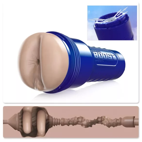 Fleshlight Boost Blast - realistisk rumpa masturbator - hudfärgad