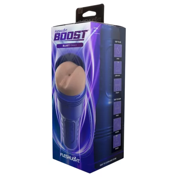 Fleshlight Boost Blast - realistisk rumpa masturbator - hudfärgad