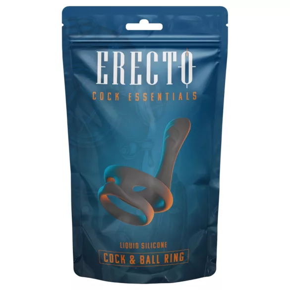 Erecto - penisring och pungrem - svart