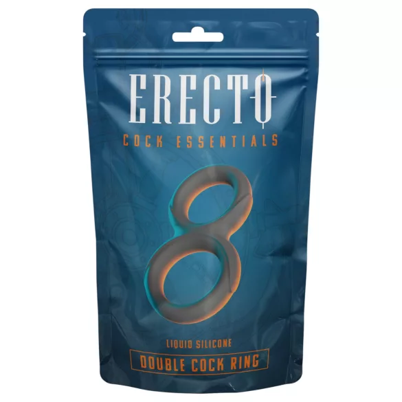 Erecto - penisring dubbel - svart