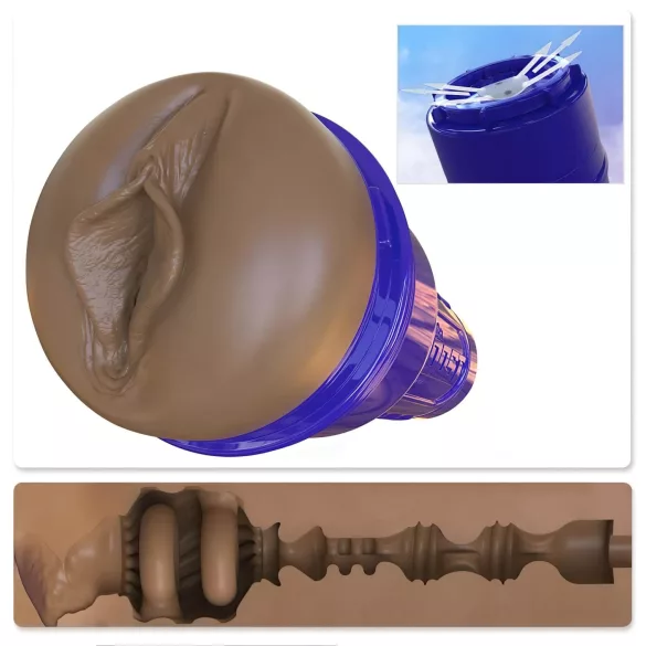 Fleshlight Boost Bang - realistisk vaginamasturbator - brun