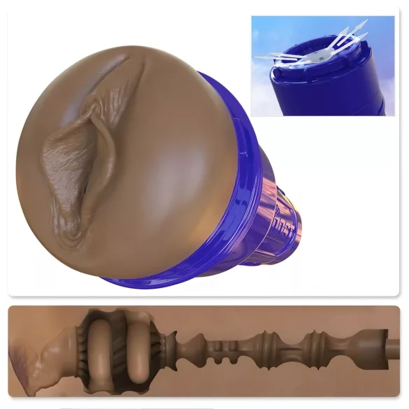 Fleshlight Boost Bang - realistisk vaginamasturbator - brun