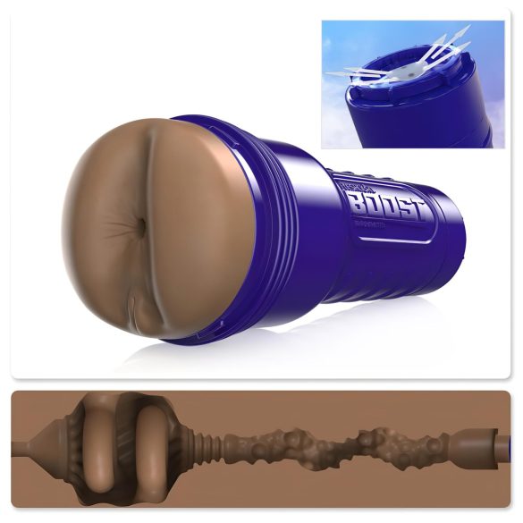 Fleshlight Boost Blast - realistisk analmasturbator - brun