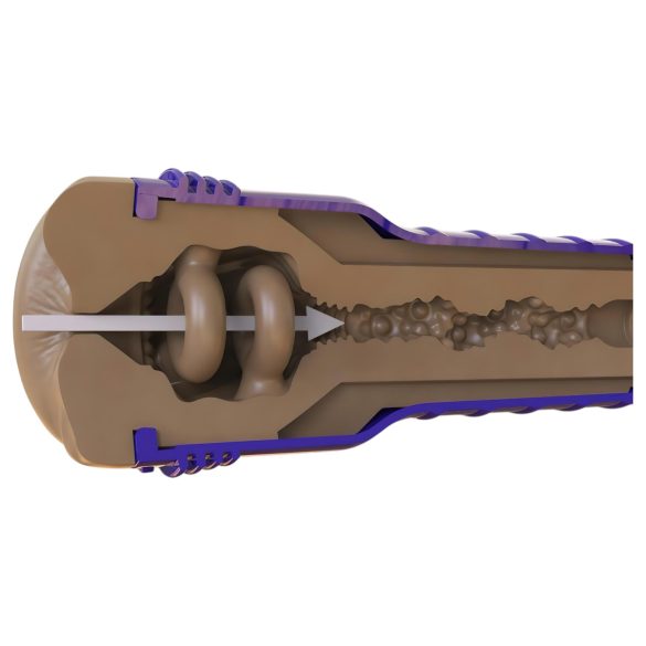 Fleshlight Boost Blast - realistisk analmasturbator - brun