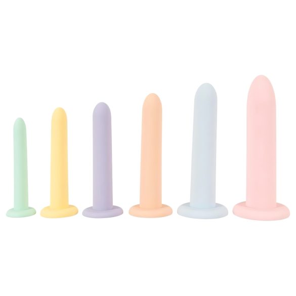 Sex i rad - dildo träningsset - 6 st (färgglada)