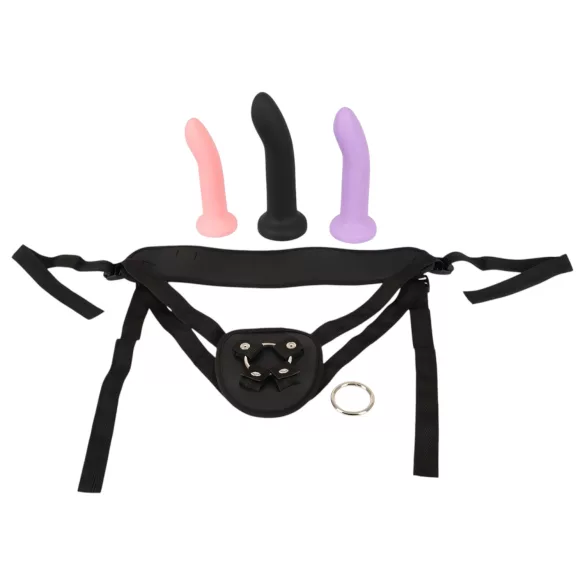 You2Toys - strap-on dildo set - svart