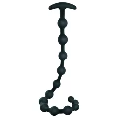 Black Velvets - analdildo med pärlor - svart