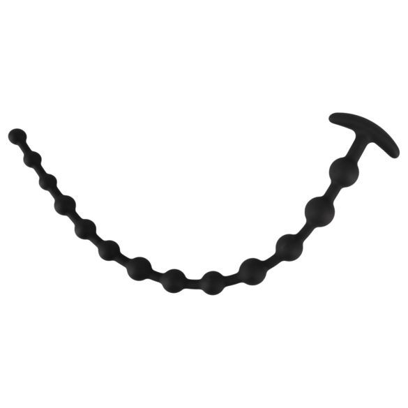 Black Velvets - analdildo med pärlor - svart