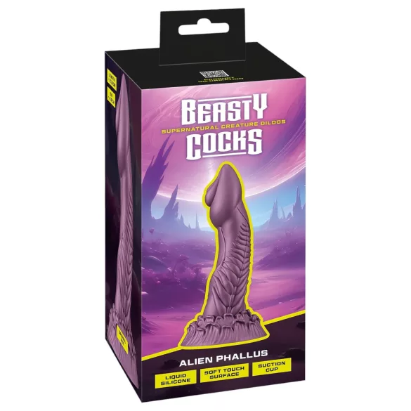 Beasty Cocks - dildo med alienform - lila