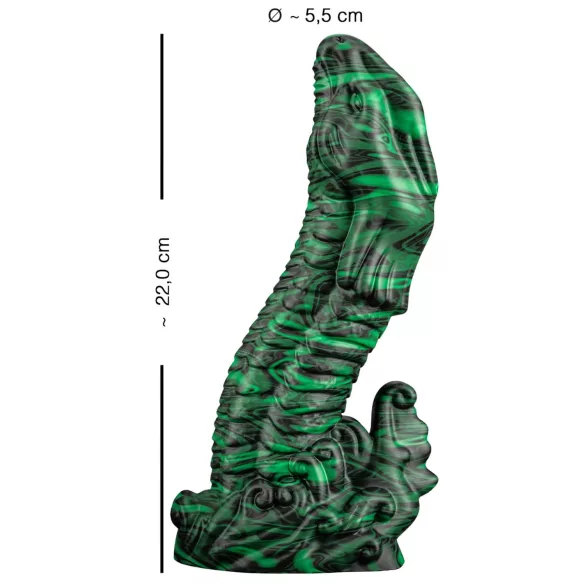 Beasty Cocks - dildo ödlepenis - silikon grön/svart