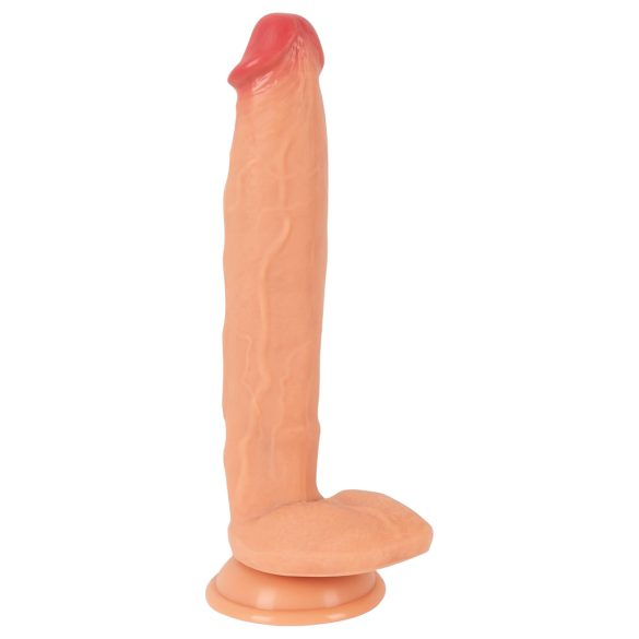 Realistixxx Real Giant - realistisk dildo med pung - extra stor - naturfärg