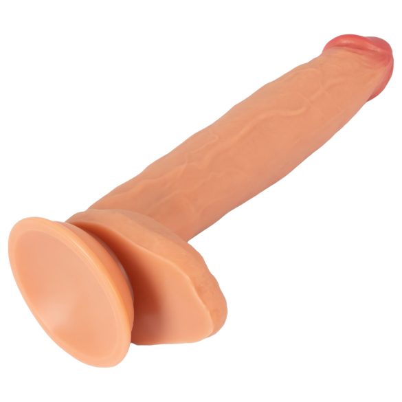 Realistixxx Real Giant - realistisk dildo med pung - extra stor - naturfärg