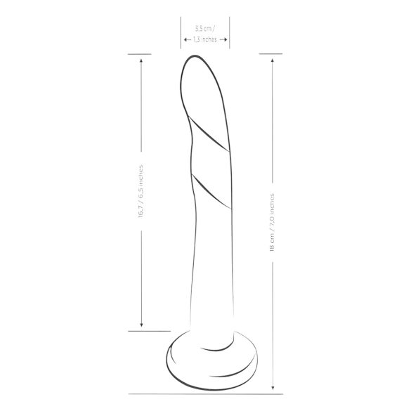 ROMP Dizi - dildo silikon flexibel - rosa/orange