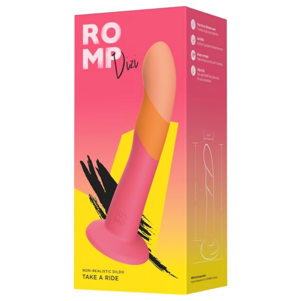 ROMP Dizi - dildo silikon flexibel - rosa/orange