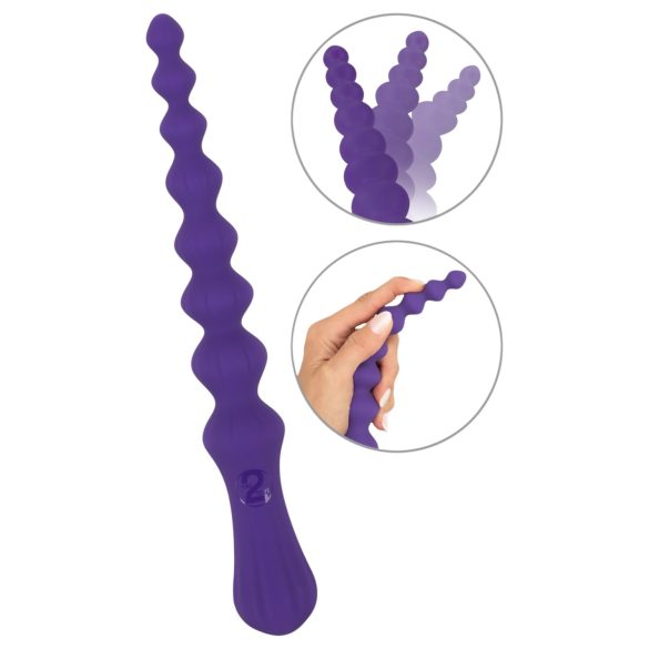 You2Toys - analdildo med kulor - flexibel silikon - lila
