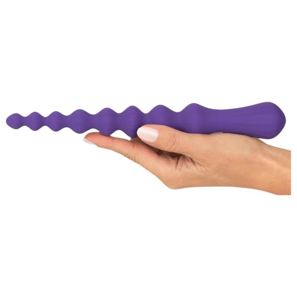 You2Toys - analdildo med kulor - flexibel silikon - lila