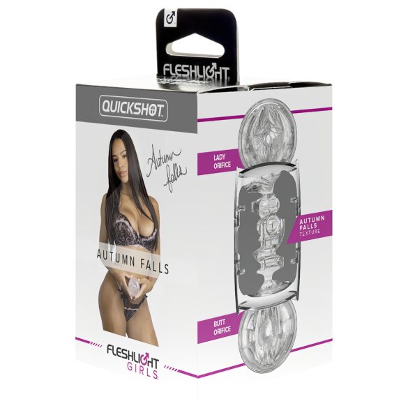 Fleshlight Quickshot Autumn Falls - bärbar masturbator (genomskinlig)