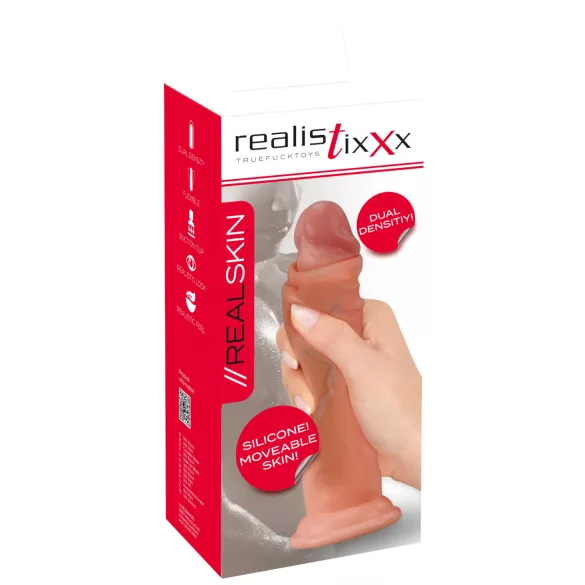 Realistixxx - dildo med dubbel lager - realistisk känsla - naturfärg