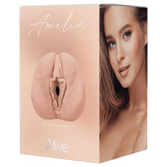 Alive Amelia S - masturbator vagina för män - naturfärg