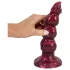 Beasty Cocks - Varulv-Willie dildo med sugkopp - vinröd (21 cm)
