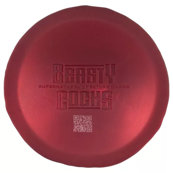 Beasty Cocks - Varulv-Willie dildo med sugkopp - vinröd (21 cm)