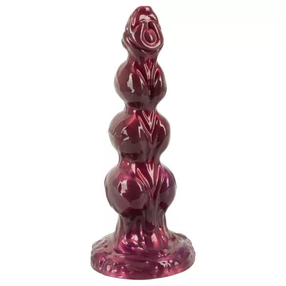 Beasty Cocks - Varulv-Willie dildo med sugkopp - vinröd (21 cm)