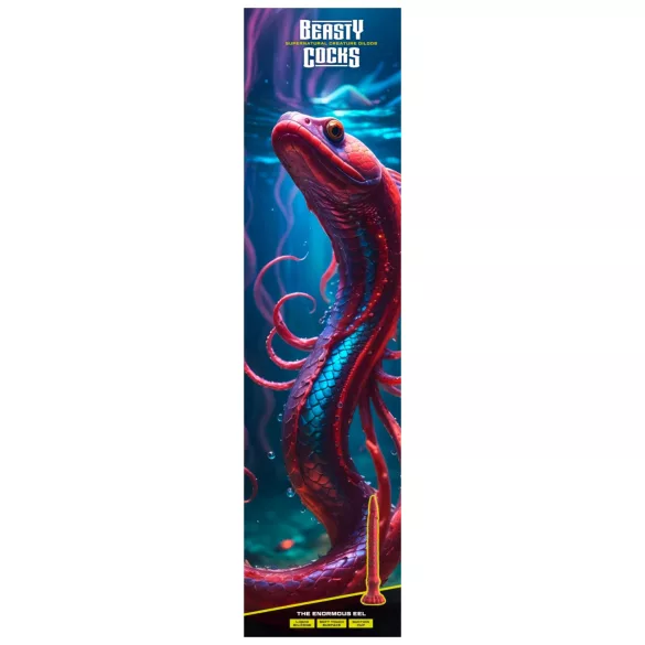 Beasty Cocks The Enormous Eel - jätteål-dildo (röd)