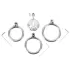 fetish collection - mini penisbur med 3 utbytbara testikelringar (silver)