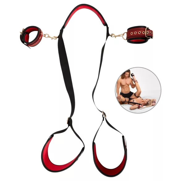 Bad Kitty - lårhållar‑bondageset (svart)