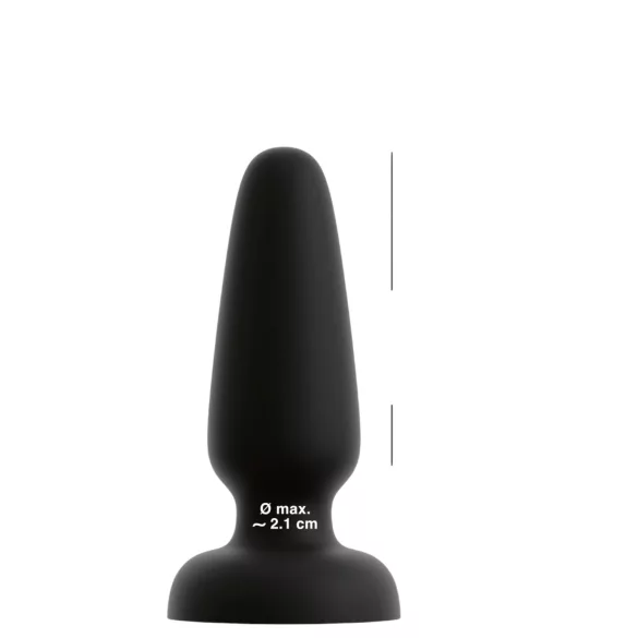 Black Velvets - silikon analplugg med sugkopp (svart) - M