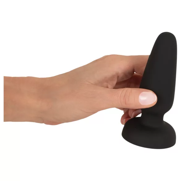 Black Velvets - silikon analplugg med sugkopp (svart) - M
