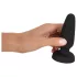 Black Velvets - silikon analplugg med sugkopp (svart) - M